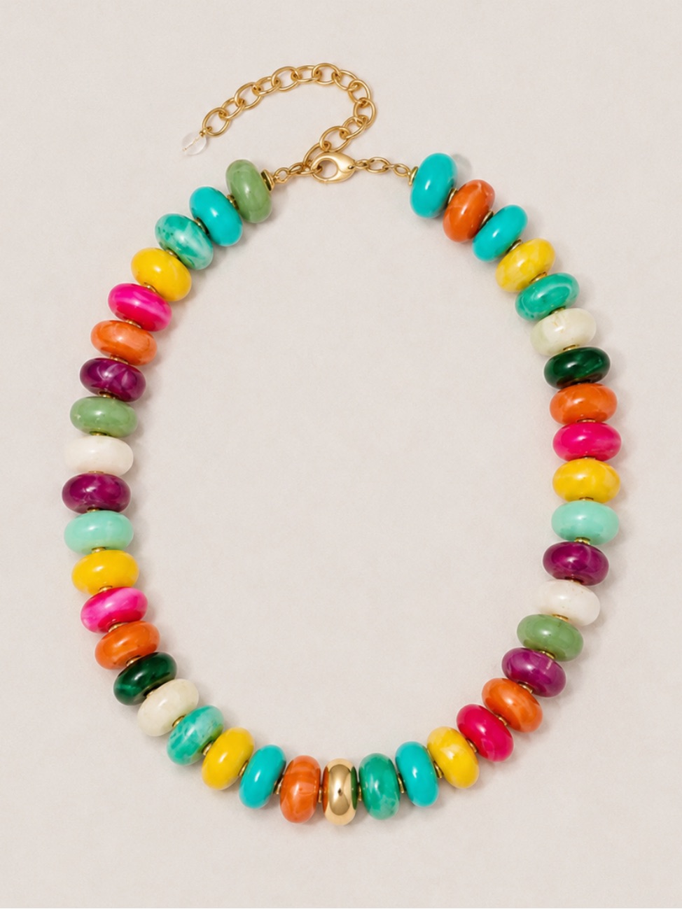 New! Preppy Mixed Color Beaded Dopamine Necklace Nwot